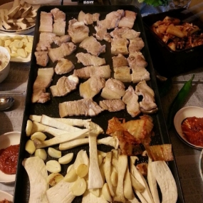 어제저녁에먹은 삼겹살^^*❤❤❤❤