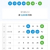 5등 1개 당첨