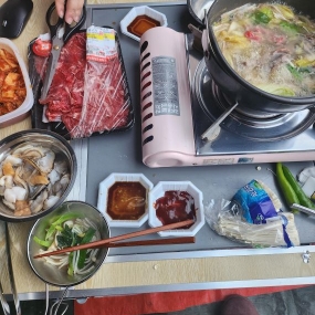 설연휴 캠핑왔어요~~