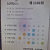 1181회 당첨