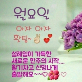 한주의 시작~ 덥지만 힘내요^^