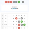 5등 6개 당첨~