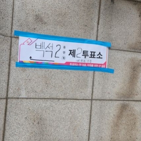 투표하고 꽃구경~
